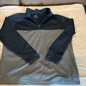 Nike Blue and Gray Men's Quarter-Zip Pullover